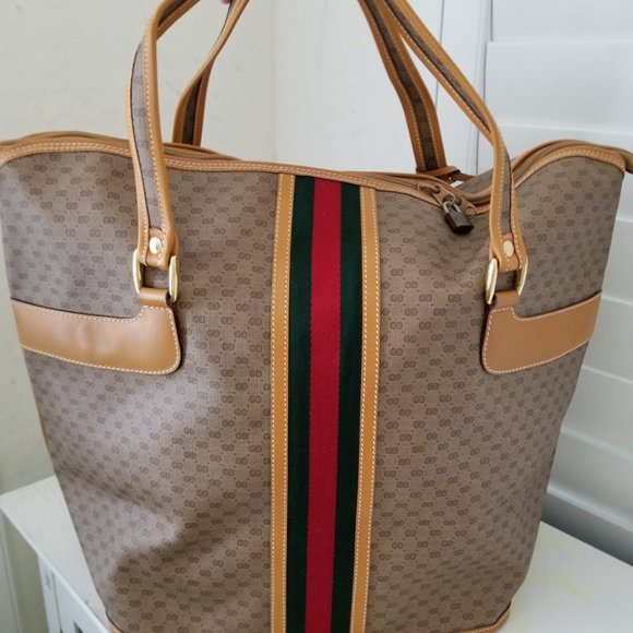 Vintage Gucci Supreme Large Travel Tote with lock/key/tag - Picture 10 of 10